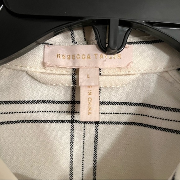 Rebecca Taylor Emery Plaid Jacket in Vanilla Combo Shacket Size Large - Picture 9 of 11